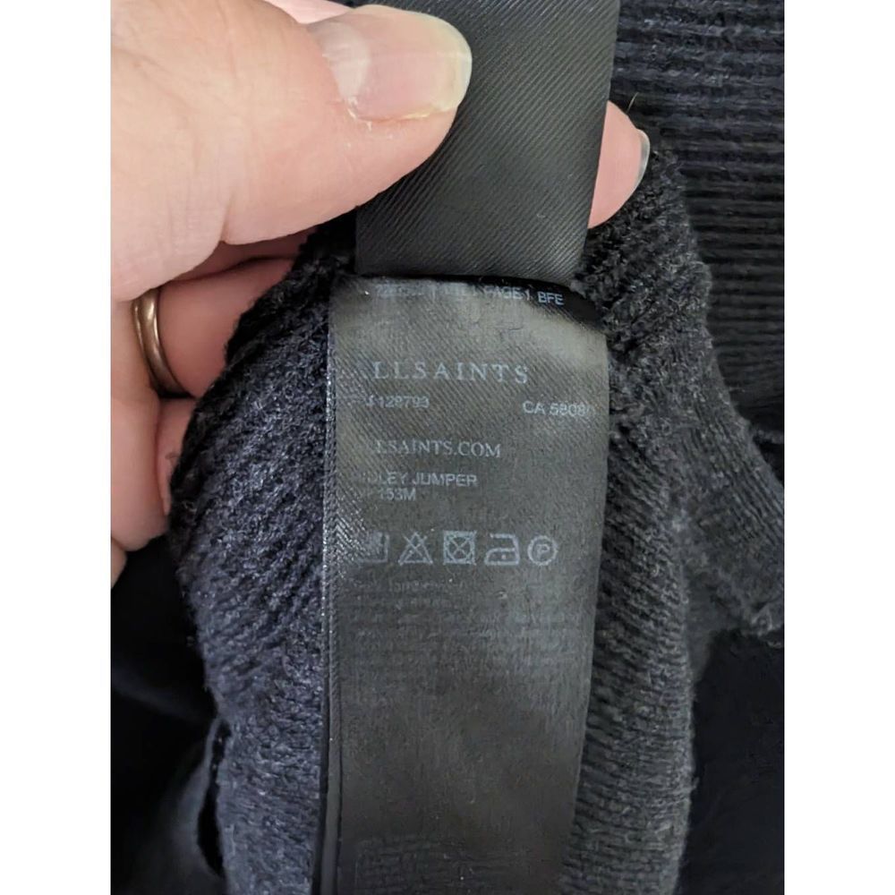 ALLSAINTS Ridley Jumper Sweater Wool Cashmere Ribbed Knit Sweater - Size M - Picture 7 of 7